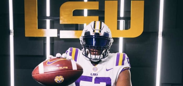 LSU Tigers OT Lance Heard during his official visit to LSU. (Photo courtesy of Lance Heard)